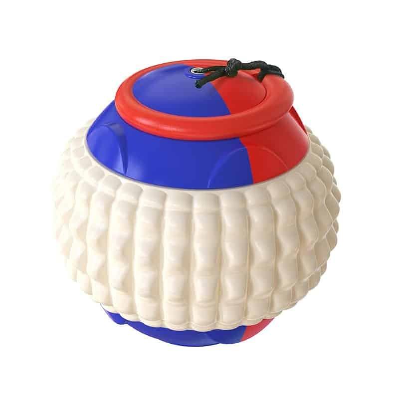 Interactive Dog Training Ball | Bite-Resistant Hand-Thrown Molar Toy for Fun & Exercise - Blue