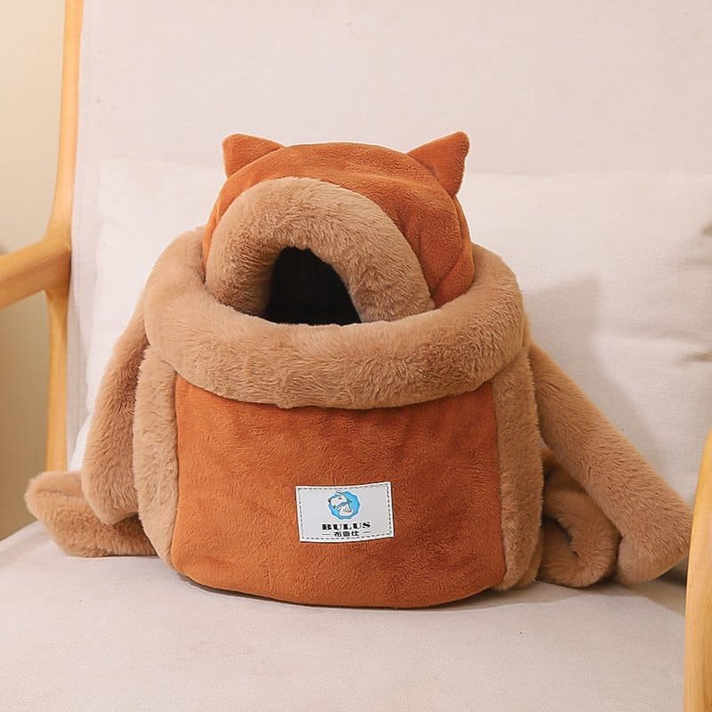 Large capacity portable cat backpack | double shoulder pet carrier for winter warmth | mascoshop