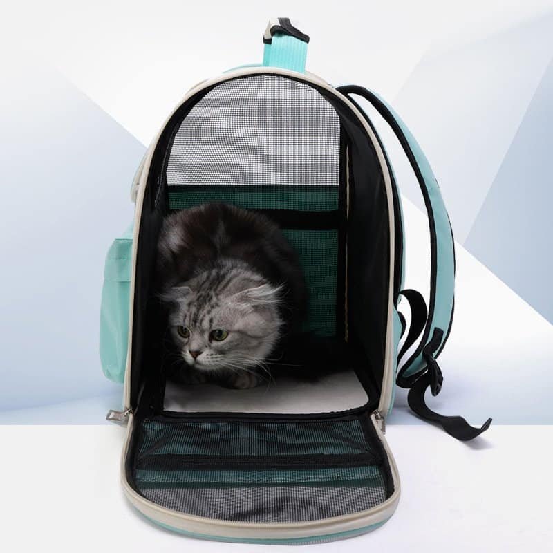 Portable cat carrier backpack | windproof & sunscreen travel bag for small dogs & cats | mascoshop